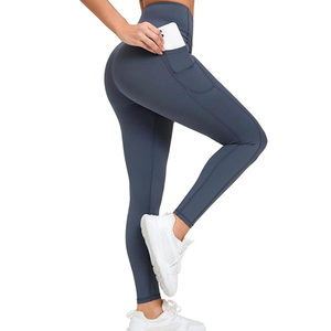 Bamboo Fiber Plus Size Women's <b>Leggings</b> Pakistan XL High-Waisted Solid Breathable Tummy Control Spandex Yoga - Product Image 1