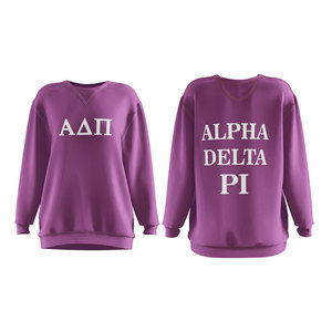 Sweat-shirt à capuche Alpha Delta Pi personnalisé pour femmes, mode automne/hiver, tricoté, imprimé sur le devant, motif uni, faible MOQ - Product Image 6