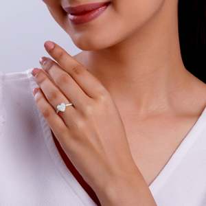 แหวนเพชร18Kt โตในแล็บสีทองหรูหราวงแหวนเพชรเป็นประกายสวยงามสำหรับผู้หญิงแหวนหมั้นงานแต่งงานของขวัญงานปาร์ตี้โอกาสสำหรับ - Product Image 3