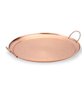 Bandeja de cobre rectangular/redonda con asa, diseño brillante, bandeja de cobre para almacenamiento, precio superior - Product Image 1