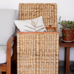 Cesto de Ropa Grande de Mimbre y Ratán con Bolsa de Lavandería Extraíble y Tapa - Product Image 3