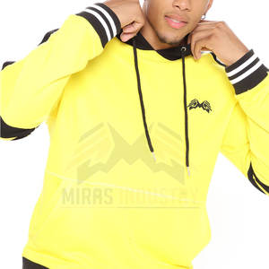 Meilleur pull à capuche décontracté pour hommes tissu polaire épais col à capuche doux impression solide poche d'hiver Logo personnalisé teint en plaine - Product Image 2