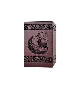 Suministros funerarios de madera de estilo clásico Urnas de madera al por mayor Urnas de cremación Diseño hecho a mano de última calidad Urna para adultos - Product Image 2