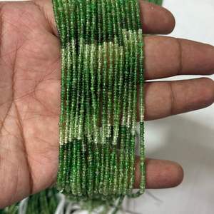 Cuentas Redondas Lisas de Tsavorita Natural Sombreada de 2 mm y 3 mm, Piedra Preciosa de Granate Verde de Alta Calidad, Más de 50 Años de Experiencia en Joyería - Product Image 4