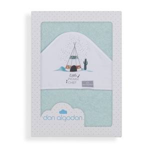 Mod. Toalla de Baño Verde Dakota 100x100, 400 GSM, Algodón de Rizo, Diseño de Dibujos Animados para Niños - Product Image 1