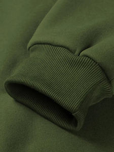 Chándal de algodón 100% Reversible de alta calidad para hombre, respetuoso con el medio ambiente, a prueba de viento con 340 GSM, patrón sólido gris de talla grande para invierno - Product Image 3