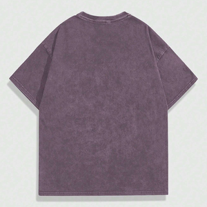 Logotipo personalizado DTG DTF impresión camisetas hombres de gran tamaño de algodón Streetwear gráfico Casual Tee fabricante - Product Image 2