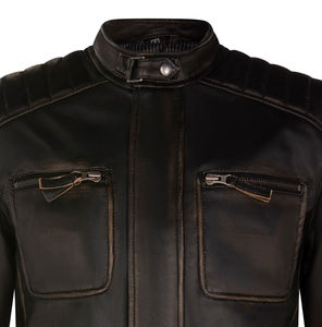 Chaqueta de cuero de diseño de moda para hombre, nueva llegada, chaqueta de cuero PU para hombre, chaqueta de cuero vacuno de primera calidad para hombre - Product Image 6