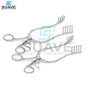 Retractor Weitlaner, Retractor de punta roma redonda de autorretención, instrumentos quirúrgicos veterinarios de SUAVE SURGICAL INSTRUMENTS - Product Image 5