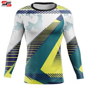Camiseta de cuello redondo de alta calidad, ropa personalizada, sublimación MMA, windsurf, compresión Rashguards - Product Image 4