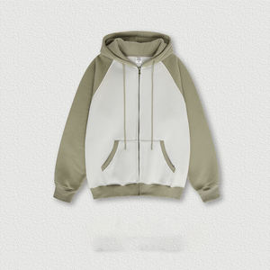 ผู้ผลิตจัดหาเสื้อฮู้ดดี้พรีเมียมบุขนแกะแบบซิป สีบล็อก น้ำหนัก 400 กรัม สำหรับผู้ชายและผู้หญิง ตามสั่ง - Product Image 6