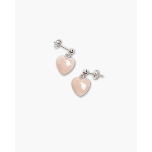 Pendientes de moda con forma de corazón rosa pequeño - Product Image 1