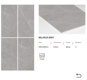 Azulejos de Porcelana con Acabado Brillante de 600x1200 mm, Estilo Mármol, Azulejos Esmaltados para Pisos de Baños, Apartamentos, Oficinas y Gimnasios - Product Image 2