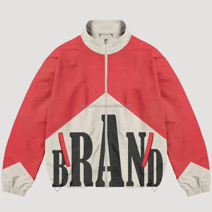 Pantalon coupe-vent évasé de haute qualité avec fermeture éclair Jogger et veste de survêtement Ensemble deux pièces pour hommes Survêtement en nylon pour unisexe - Product Image 2