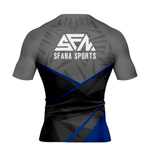 Ensemble durable de protection contre les éruptions cutanées et de short pour hommes pour BJJ MMA Training Wear Compression Fit avec tissu à séchage rapide et mouvement flexible - Product Image 2