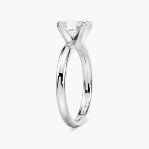Anillo de Compromiso con Diamante Cultivado en Laboratorio de Corte Oval Alargado de 1.00 CT, Engaste Solitario, Oro Sólido de 14K, Anillo de Novia Clásico para Mujer - Product Image 6