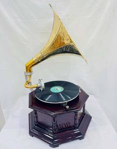 Pilier conception nostalgique Gramophone phonographe nouveau tourne-disque de travail Style Antique fait à la main Gramophone belle idée cadeau - Product Image 5