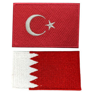 Drapeau personnalisé en gros lettre de broderie fer sur patchs pour vêtements chapeaux tissé Badge sport patchs de broderie personnalisés - Product Image 5