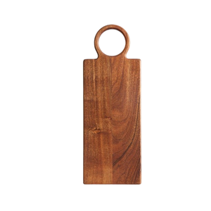 Utensilios de cocina hechos a mano de forma redonda de alta calidad, de madera pequeña tabla de cortar multiusos para carne, verduras, bloque de cortar Natural - Product Image 6