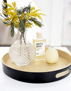 Vintage Boho Style <b>Bamboo</b> Serving Tray Eco-Friendly Material From Vietnam Good Price for <b>Rolling</b> Tray New Design - Product Image 4