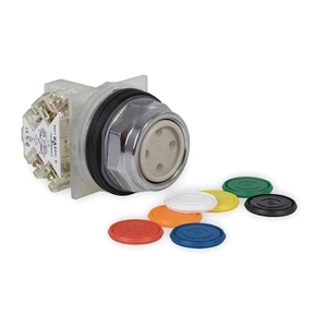 Pulsante a pressione in metallo SCHNEIDER ELECTRIC Harmony 9001K, 7 colori a scelta, 30mm, ritorno a molla, 1 C/O 9001KR1UH13 - Product Image 1