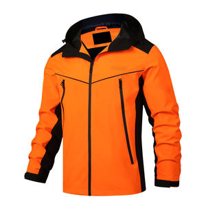 แจ็คเก็ตหนังกันน้ำ ระบายอากาศ เป็นมิตรกับสิ่งแวดล้อม สำหรับกิจกรรมกลางแจ้ง ปี 2026 รุ่นสั่งทำพิเศษ สำหรับผู้ชาย กันลม สีส้มนิรภัย เหมาะสำหรับการเดินป่า ขายส่ง สไตล์พังก์ - Product Image 1