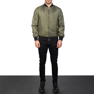 Veste bomber imperméable pour homme, légère, 100% polyester, personnalisable, style streetwear, avec poches décoratives, pour une utilisation en extérieur - Product Image 3