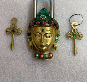 กุญแจสายยูกวางทำมือสลักหินสีสันสดใสอุปกรณ์รักษาความปลอดภัยสัตว์แนวชนบทมีจำหน่ายในราคาขายส่ง - Product Image 3