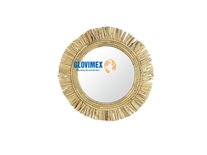 Vietrustic กระจกน้ำตกแต่งบ้าน, สินค้าใหม่กระจกฟางผักตบชวาสำหรับตกแต่งห้องนั่งเล่น - Product Image 2