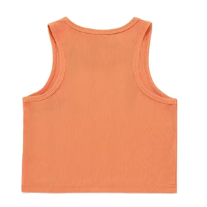 Nueva llegada caliente verano impreso Delgado transpirable respetuoso del medio ambiente Streetwear camiseta sin mangas corta para las mujeres al por mayor de punto - Product Image 3