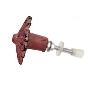 Vente chaude Fonte Rouge Boutons En Détresse Industrielle En Céramique Tiroir Armoire Poignée Tires pour Cuisine Armoire Commode Chambre - Product Image 2