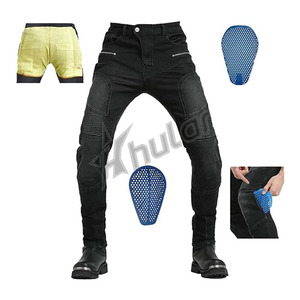 กางเกงยีนส์ขี่จักรยานสีดำขนาดกำหนดเองได้เสื้อผ้าสำหรับการผจญภัยในฤดูหนาวมีแผ่นรองระบายอากาศสำหรับรถจักรยานยนต์และมอเตอร์ไซค์ - Product Image 6