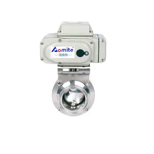 Control Electronic Actuator Modulated Stainless Steel 304/316L Electric Actuated Motorized Butterfly Valves with Electric Drive