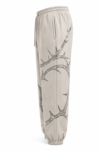 Custom Men Graphic Sweatpants Oversized Streetwear Joggers Cotton Fleece Track <b>Pants</b> - Product Image 4