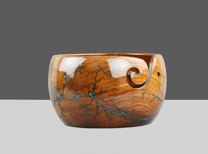 Cuenco de hilo de palisandro hecho a mano, herramienta de cuenco de tejer de resina Lichtenberg para costura, regalo del Día de la madre o de Navidad - Product Image 6