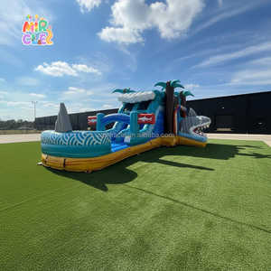Château Gonflable Commercial Requin avec Toboggan Eau Combo <span class=keywords><strong>Piscine</strong></span> Thème Océan Wet Dry pour <span class=keywords><strong>Location</strong></span> Fêtes Enfants - Product Image 3