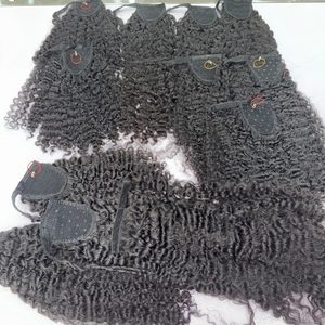 High Quality <b>Ponytails</b> Burmese Curly Natural Color Vietnamese Hair <b>Extensions</b> 2025 - Product Image 5