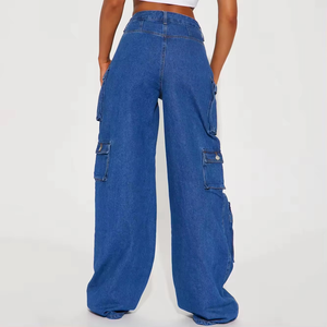 Pantalones Vaqueros Desgastados para Mujer, Pantalones Vaqueros Rectos Holgados, Deslavados a Medio, Pantalones Vaqueros Rectos para Mujer - Product Image 2