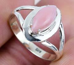 Nouvelle arrivée 925 Sterling Silver Marquise Cut Ring Handmade Vintage Silver Plated Natural Pink Opal Gemstone Bezel Setting Incrustation - Product Image 4