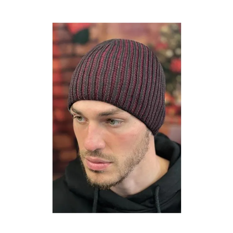 Desain elegan kualitas Premium topi Beanie musim dingin kasual bergaya 7205-topi musim dingin pria "Grant" dari Ukraina