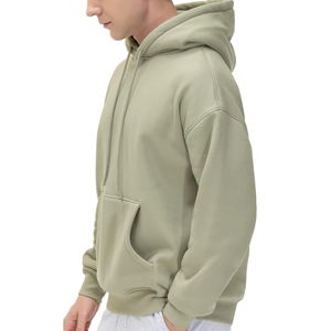 เสื้อฮู้ดแบบสวมหัวสำหรับผู้ชาย500Gsm 100% ผ้าฝ้ายพิมพ์โลโก้ได้ตามต้องการสำหรับวิ่งฤดูหนาว - Product Image 4