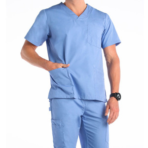 Uniformes Médicos Personalizados con Logotipo para Hombre, Uniformes de Hospital, Uniformes de Enfermería, Conjuntos de Uniformes de Enfermero para Hombre al por Mayor - Product Image 1