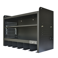 CSPS OEM Prise en charge, Armoire à outils de mécanicien murale pour garage automobile, 76 cm, en acier thermolaqué, avec panneau perforé, noir mat, ISO 9001