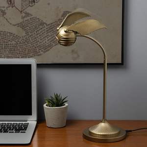 Lampe de bureau USB fantaisie Harry Potter, Lumière LED Snitch d'Or, Corps en Bronze, Design Moderne, Couleurs de Abat-jour Bleu, Noir, Rose, Blanc - Product Image 2