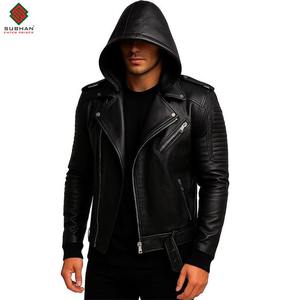 Veste d'hiver en cuir synthétique rouge pour homme, style motard, décontractée, cosplay, avec fermeture éclair, col mandarin, motif uni - Product Image 2