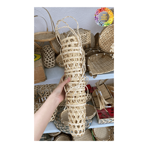 Eco-Friendly Handmade Bamboo Drink Holder <b>with</b> Loop <b>Handle</b> Reusable 2-Layer Cup Carrier for Cafes and Catering for <b>Glass</b> <b>Mugs</b> - Product Image 5