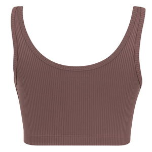 Soutiens-gorge de sport personnalisés pour femmes, tissu côtelé de haute qualité, nouveauté, vêtements de sport sans couture pour le yoga et la course, grande taille, avec service OEM - Product Image 3