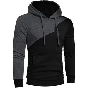 Chándal para correr con estampado de algodón 100% personalizado para hombre, chándal bordado con Sudadera con capucha sólida, conjunto de pantalones de chándal de invierno de Color contrastante - Product Image 3