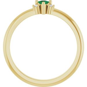 Anillo Stuller con Acentos en Oro de 14K y Rodio 72435:219P con Circonita como Piedra Principal para Compromiso, Boda o Regalo - Product Image 2