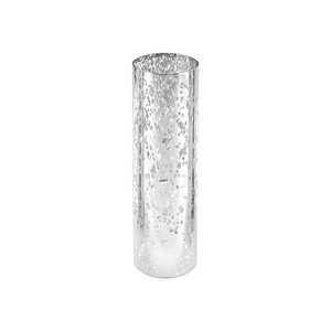 HST0310SS - Campana de vidrio plateado moteado para vela tipo huracán [sin base] - 3 x 10 - Product Image 1